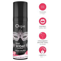   Orgie Dual Vibe - unisex tekutý vibrátor - Jahoda - Gin Tonic (15ml)