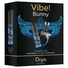 Orgie Bunny - vibrační sada kroužků na penis (černá)