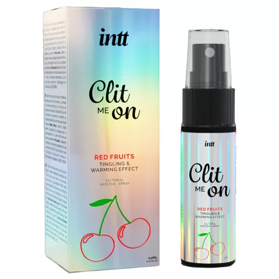 intt Clit Me On - tekutý vibrační sprej na klitoris - červené ovoce (12 ml)