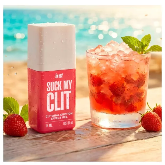 Intt Suck My Clit - stimulační gel na klitoris pro ženy - jahoda (15 ml)