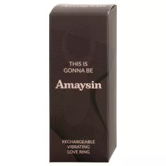   Amaysin - vibrační erekční kroužek na penis s akumulátorem (modrý)