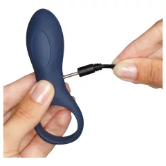   Amaysin - vibrační erekční kroužek na penis s akumulátorem (modrý)