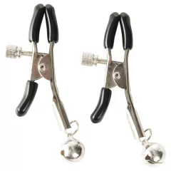   Baseks - sada na bondage s bičíkem a svorkami na bradavky (černá)