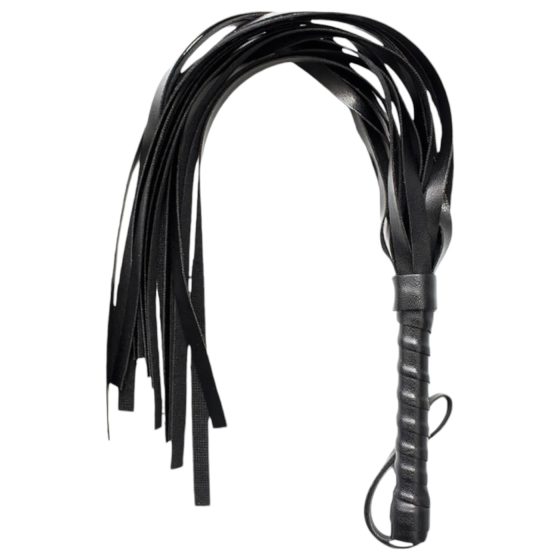 Umělý kožený bič - černý (42 cm)