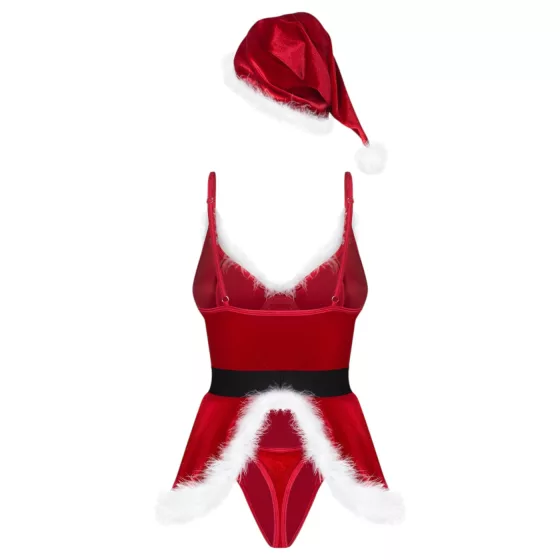 Obsessive Hot Santa - tří dílný mikulášský kostým pro ženy (červený)