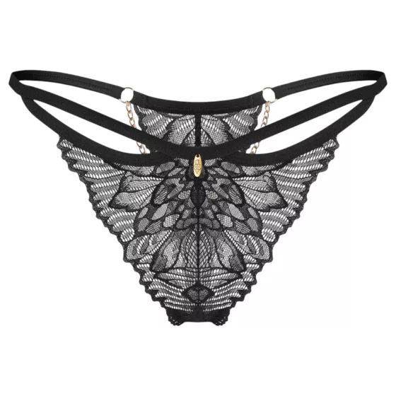 Obsessive Matildea - krajkové tanga (černé) - L/XL