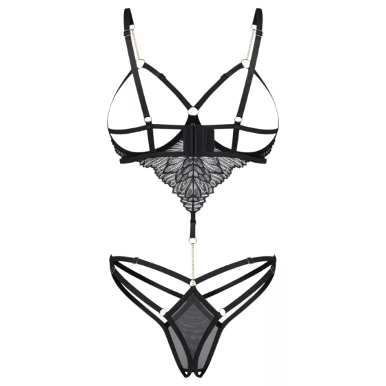 Obsessive Matildea - otevřené body (černé) - L/XL
