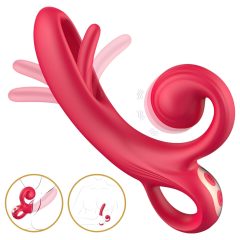   Sweet Play A4 vibrátor s klitorální stimulací (červený)