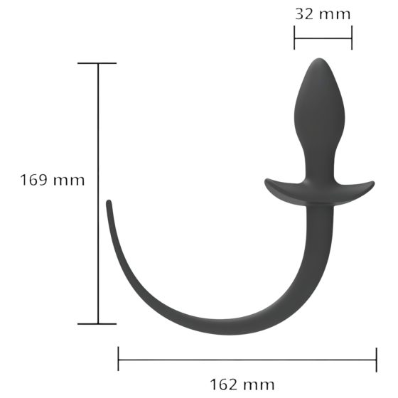 Wild Play - anální dildo s ocasem (černé)