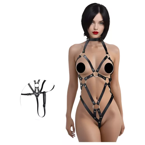 Erospace Wild Play - tělový postroj body (černý)