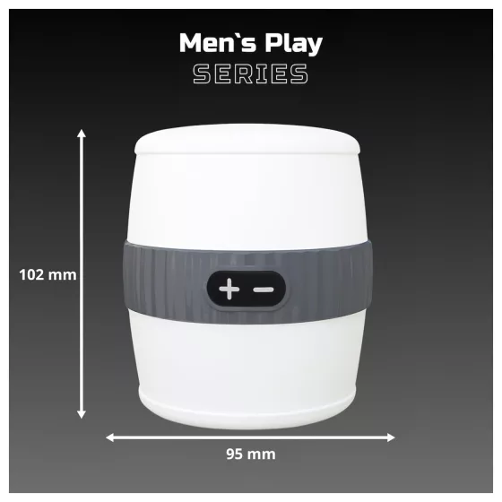 Erospace Men's Play - diskrétní vibrační masturbátor pro muže (bílý)