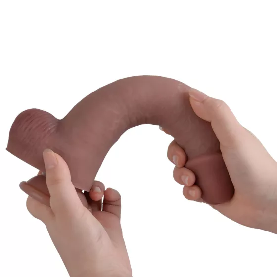 Erospace Natural Play - silikonové dildo 24 cm (tělové barvy)