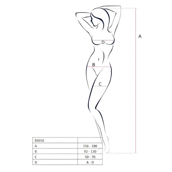 Passion BS016 - minimalistická síťovaná souprava (černá) - S-L