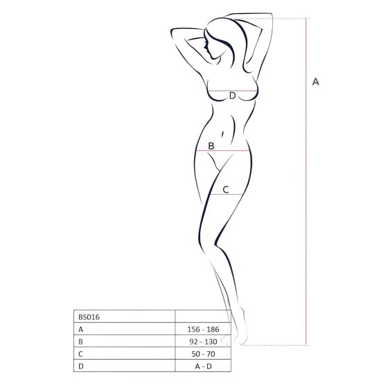 Passion BS016 - minimalistická síťovaná souprava (černá) - S-L