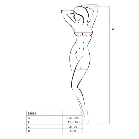 Passion BS053 - Krátký síťovaný set s vázáním kolem krku (červený) - S-L