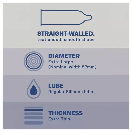Durex Invisible XL - extra velký kondom - 10 ks