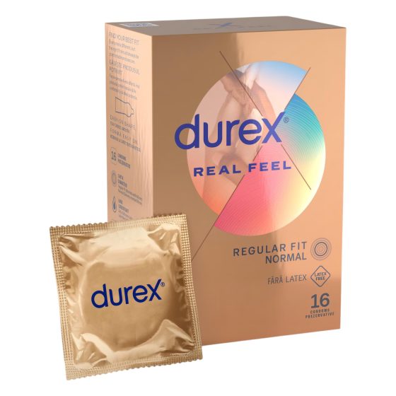 Durex Real Feel - latexový kondom - bez latexu - 16 ks