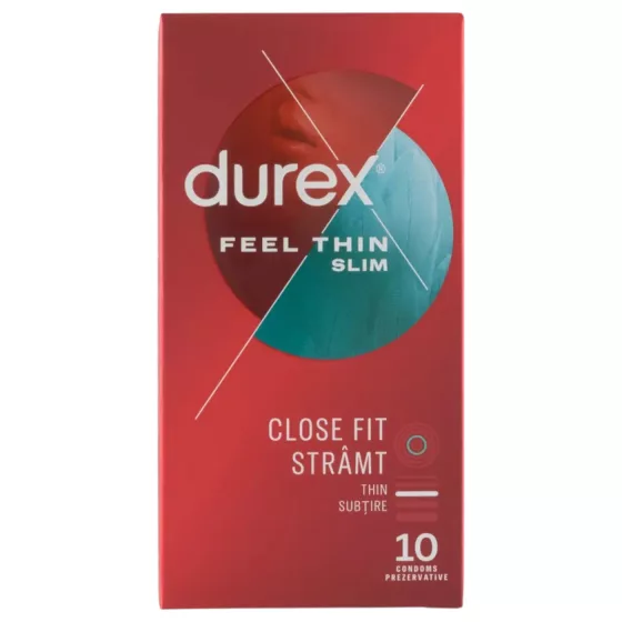 Durex Feel Thin Slim - tenké kondomy - realistický pocit - 10 ks