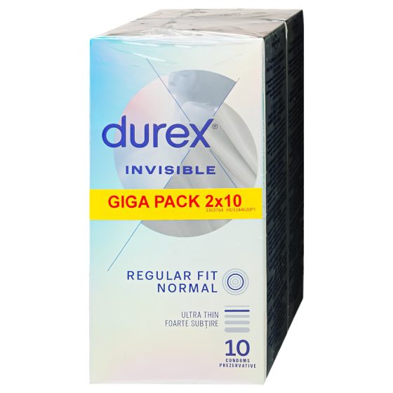Durex Invisible Extra Sensitive - extra tenký kondom (2x10 ks)