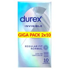 Durex Invisible Regular Fit - tenké kondomy (2x10 ks)