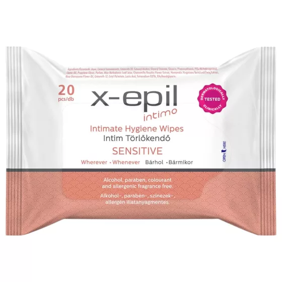 X-Epil Intimo Sensitive - intimní čistící ubrousky - 20 ks