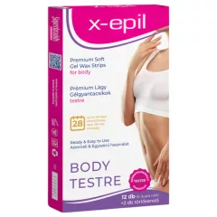X-Epil - depilační gelové pásky na tělo - 12 ks