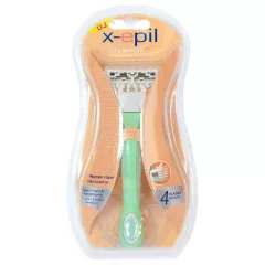   X-Epil - dámský holicí strojek s výměnnou hlavicí - 4 břity