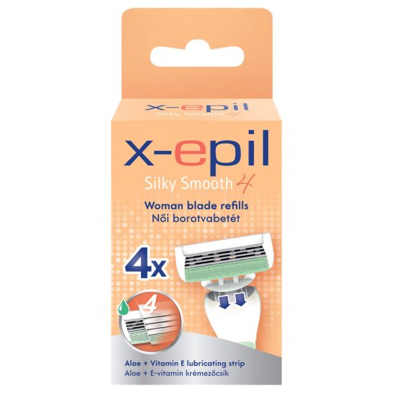X-Epil Silky Smooth - dámská holicí hlavice se 4 břity (4 ks)