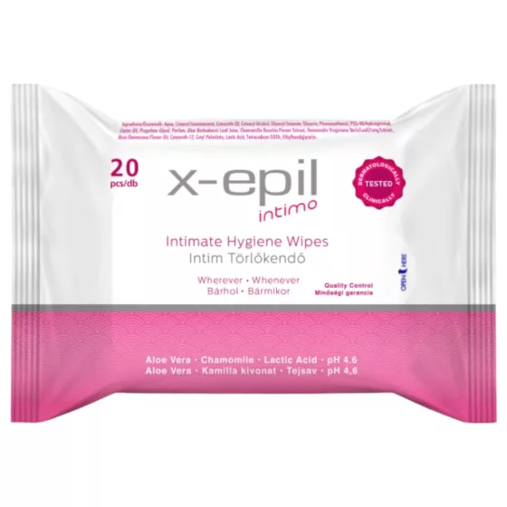 X-Epil Intimo - intim vlhčené ubrousky - 20 ks