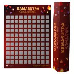   100Moments 100 Kamasutra Challenge - stírací plakát se sexuálními polohami pro páry - A2
