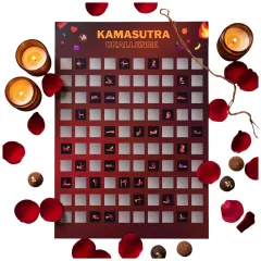   100Moments 100 Kamasutra Challenge - stírací plakát se sexuálními polohami pro páry - A2