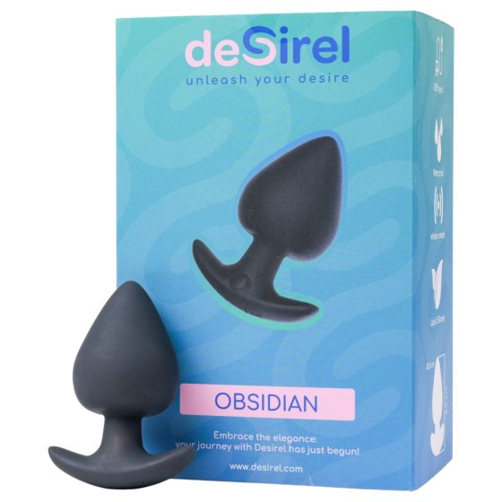 Desirel Obsidian - anální vibrátor - chytrý - silikon černý