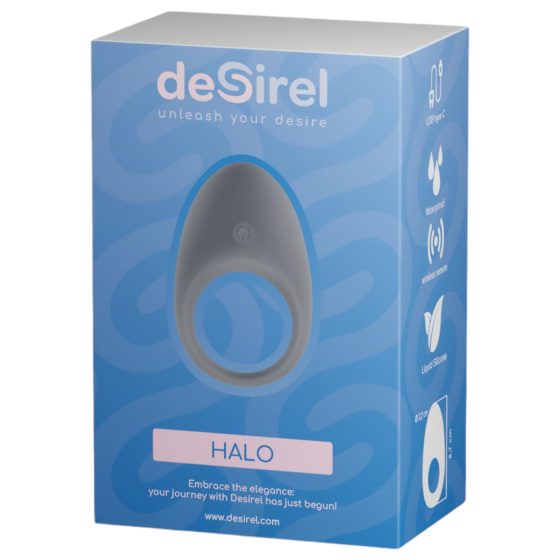 Desirel Halo - chytrý vibrační erekční kroužek (černý)