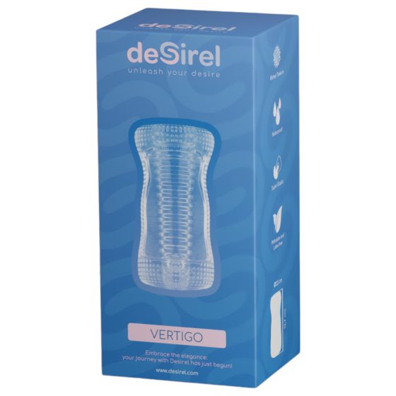 Desirel Vertigo – masturbátor s žebrovaným vnitřkem (průhledný)