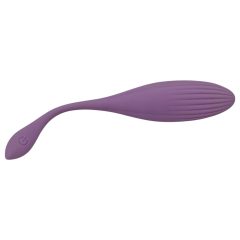   Eggs Series - vibrační rotační vajíčko s prstencem (fialová)