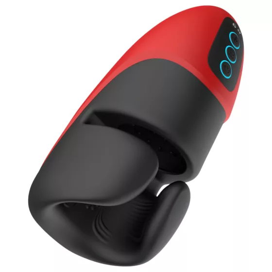 Lena - vibrační svěrací masturbátor (červený)