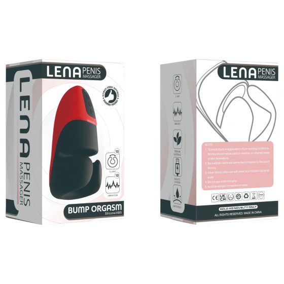 Lena - Vibrační úchopový masturbátor (červený)