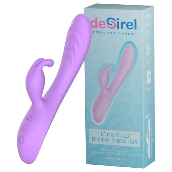 Desirel Hop & Buzz Bunny - králičí vibrátor s raménkem na klitoris (růžový)