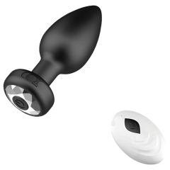   Desirel Easy Obsidian - akumulátorový, rádiový anální vibrátor (černý)