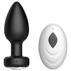   Desirel Easy Obsidian - akumulátorový, rádiový anální vibrátor (černý)