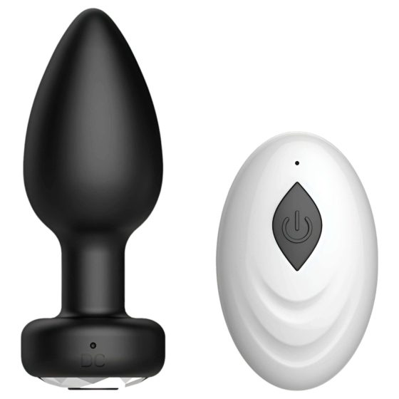 Desirel Easy Obsidian - akumulátorový, rádiový anální vibrátor (černý)