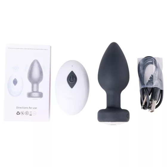 Desirel Easy Obsidian - anální vibrátor s rádiovým ovládáním, dobíjecí - černý