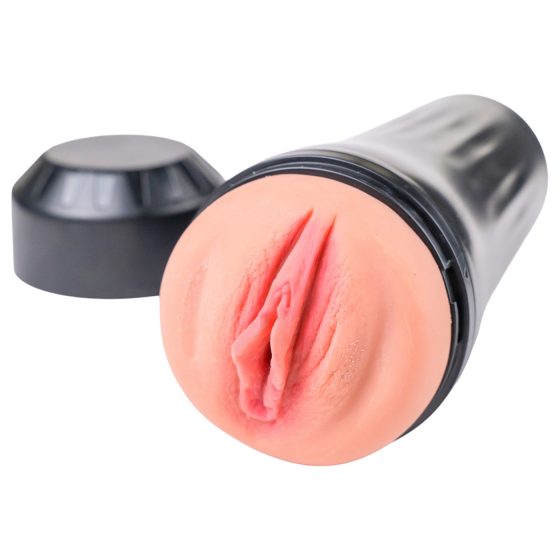 Desirel True Touch - realistická vibrační vagína - tělová/černá