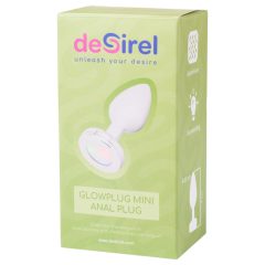 Desirel - anální kolík svítící - malý - stříbrný