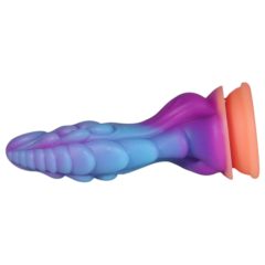 OgazR - svíticí dračí dildo - 22 cm (fialovo-růžové)