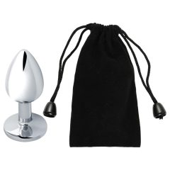   Sunfo - anální kolík kovový - světle modrý kámen - stříbrný