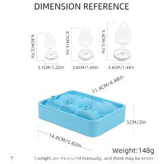 Anální kolík na výrobu ledových kostek (modrý)
