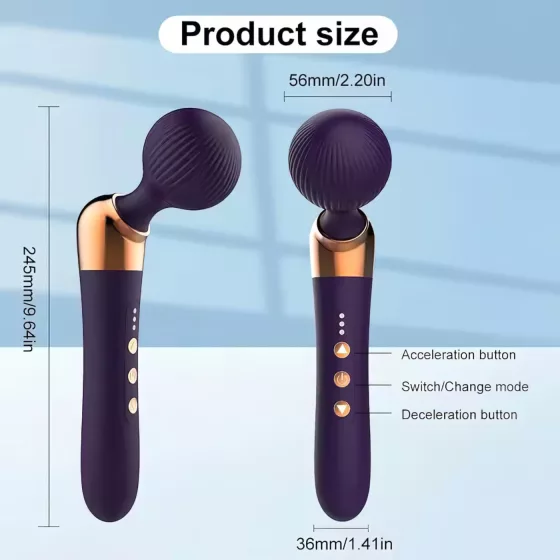 Zakřivený - masážní vibrátor - nabíjecí - černý