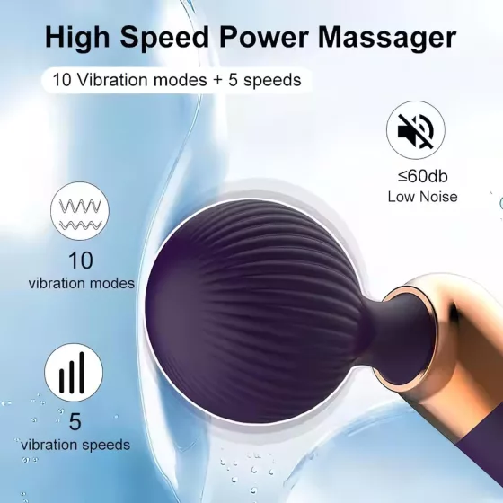 Zakřivený - masážní vibrátor - nabíjecí - černý