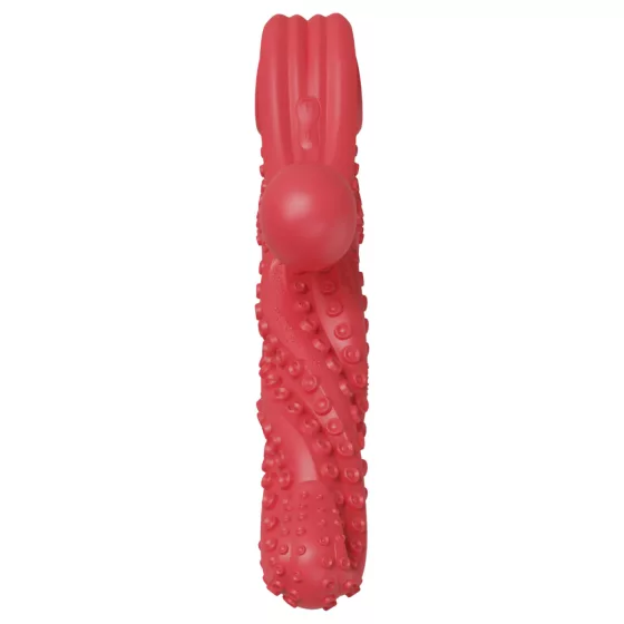 Monster Fuck - vibrátor s pohyblivým ramenem na klitoris a chapadly - červený